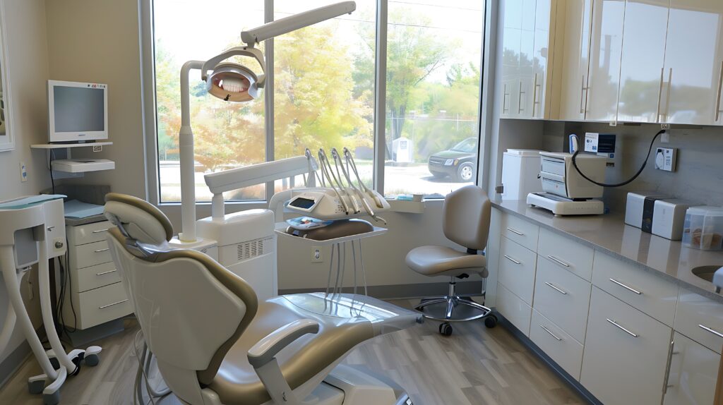Dentist's office a patient prepared for a root canal the dentist explaining the steps and expected outcomes of the treatment